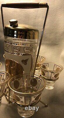 Vintage 1950S Space-Age Alcohol Tequila Margarita Drink Shaker Carry Set Mexico