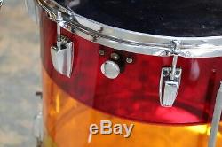 Vintage 1970's Ludwig 4pc Vistalite Drum Kit Shell Pack Tequila Sunrise