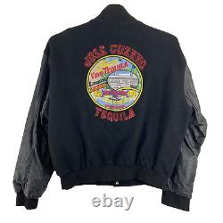 Vintage 1990s Jose Cuervo Tequila Leather/Wool Varsity Bomber Jacket Size XL