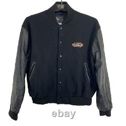 Vintage 1990s Jose Cuervo Tequila Leather/Wool Varsity Bomber Jacket Size XL