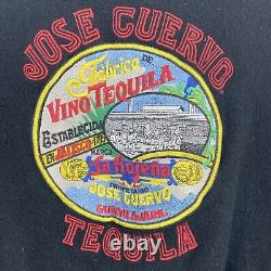 Vintage 1990s Jose Cuervo Tequila Leather/Wool Varsity Bomber Jacket Size XL