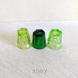 Vintage 1 Green 2 Neon Green Glass Tequila Shot Tumbler Barware Decorative G-286