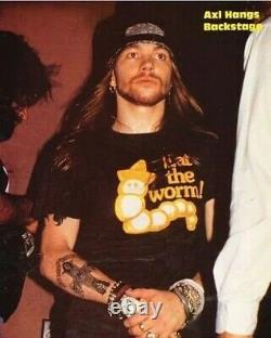 Vintage 70s Hanes Axl Rose Guns N Roses Eat The Worm Tequila Shirt Small 18.5x27