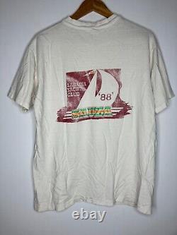 Vintage 80's Lahaina Yacht Club Sauza Tequila Men's Large Distressed T-Shirt