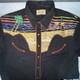 Vintage 90s Scully Western Tequila Sunrise Pearl Snap Embroidered Mens Shirt