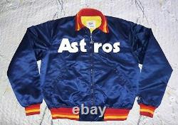 Vintage Adult XL Diamond Starter Houston Astros Tequila Sunrise Satin Jacket