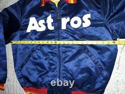 Vintage Adult XL Diamond Starter Houston Astros Tequila Sunrise Satin Jacket