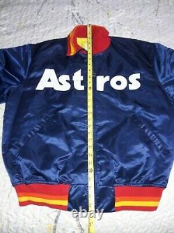 Vintage Adult XL Diamond Starter Houston Astros Tequila Sunrise Satin Jacket