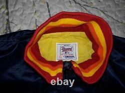 Vintage Adult XL Diamond Starter Houston Astros Tequila Sunrise Satin Jacket