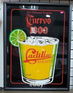 Vintage Back Lit Cuervo 1800 Tequila Bar Sign Man Cave Works Perfectly