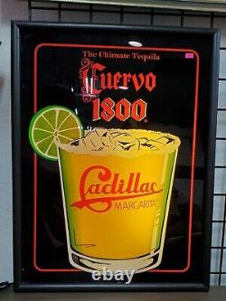 Vintage Back Lit Cuervo 1800 Tequila Bar Sign Man Cave Works Perfectly