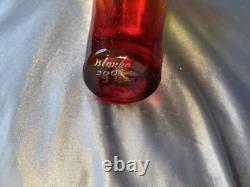 Vintage Blenko Tequila Sunrise Vase 2004 Signed Blenko 10.5 BEAUTIFUL