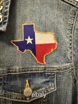 Vintage Denim Women's Jacket Texas Longhorn Designed By Two Tequila Sisters