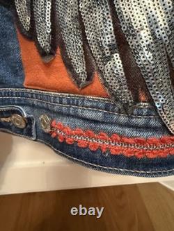 Vintage Denim Women's Jacket Texas Longhorn Designed By Two Tequila Sisters