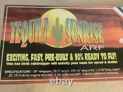 Vintage Global Tequila Sunrise Arf Airplane Rc Airplane Kit. 25.28 Glow Power