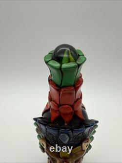 Vintage HUAJUAPAN Tequila Bottle Handmade Mexican Folk Art