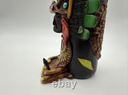 Vintage HUAJUAPAN Tequila Bottle Handmade Mexican Folk Art