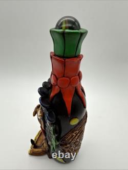 Vintage HUAJUAPAN Tequila Bottle Handmade Mexican Folk Art