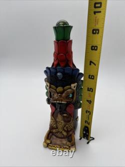 Vintage HUAJUAPAN Tequila Bottle Handmade Mexican Folk Art