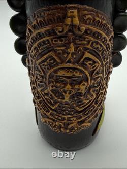 Vintage HUAJUAPAN Tequila Bottle Handmade Mexican Folk Art