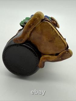 Vintage HUAJUAPAN Tequila Bottle Handmade Mexican Folk Art