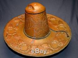 Vintage Hand Hammered Copper Sombrero Made in Mexico Server de Tequila 17