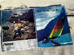 Vintage Hobie Cat 16 Tequila Sunrise brochure/poster. Copy-write 1979