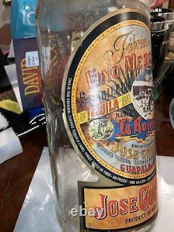 Vintage Jose Cuervo LA ROJENA Tequila Gallon Glass Bottle Rare 1970s Rare