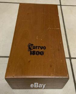 Vintage Jose Cuervo Leather Tequila Bottle & Box 1800 Collectible Super Rare