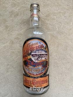 Vintage Jose Cuervo Tequila 1 Gallon Embossed Glass Bottle La Rojena Mezcal