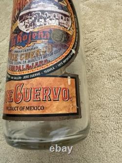 Vintage Jose Cuervo Tequila 1 Gallon Embossed Glass Bottle La Rojena Mezcal