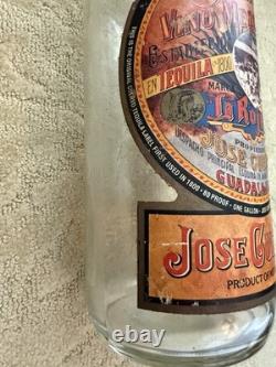 Vintage Jose Cuervo Tequila 1 Gallon Embossed Glass Bottle La Rojena Mezcal