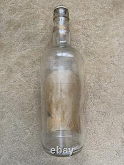 Vintage Jose Cuervo Tequila 1 Gallon Embossed Glass Bottle La Rojena Mezcal