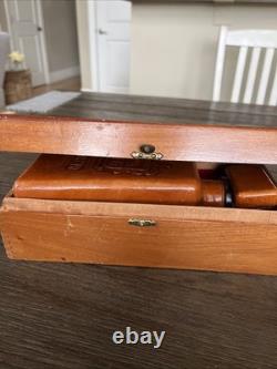 Vintage Leather Wrapped Jose Cuervo Bottle In Wooden Box Heublin Spirits Group