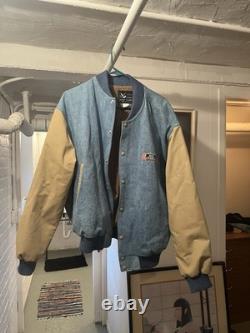 Vintage Logo Visions Jose Cuervo Tequila Jacket Men's Large Blue Denim