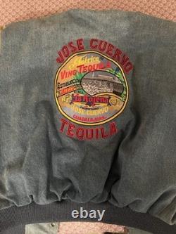 Vintage Logo Visions Jose Cuervo Tequila Jacket Men's Large Blue Denim