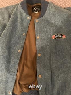 Vintage Logo Visions Jose Cuervo Tequila Jacket Men's Large Blue Denim