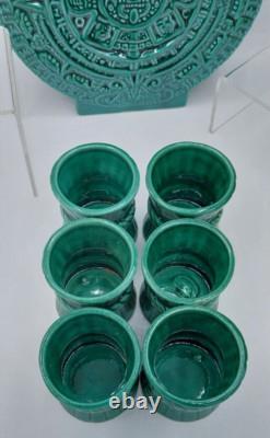 Vintage MCM Aztec Calendar, Tequila Decanter Set, New Old Stock, In Orig. Box