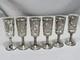 Vintage Mexican Mexico Sterling Silver 925 Pedastal Shot Glasses Tequila Cordial