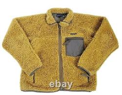 Vintage PATAGONIA Retro Cardigan Tequila Gold Pile Fleece Jacket Made usa Sz S