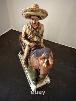 Vintage Pancho Villa Tequila Decanter 1975 First Edition High End Porcelain Empt