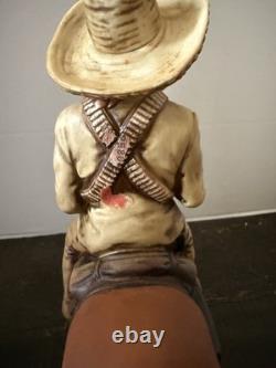 Vintage Pancho Villa Tequila Decanter 1975 First Edition High End Porcelain Empt