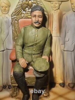 Vintage Pancho Villa Tequila Decanter Palaco National 1976 Rare Porcelain Empty