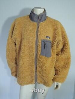 Vintage Patagonia RETRO CARDIGAN Tequila Gold Pile Fleece Jacket USA MADE Sz XXL