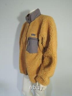 Vintage Patagonia RETRO CARDIGAN Tequila Gold Pile Fleece Jacket USA MADE Sz XXL