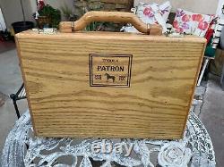 Vintage Patron Tequila solid wood Briefcase very Rare promo item