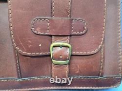 Vintage Rare Cypress Tequila Herrandura Locking Leather Briefcase Brown No strap