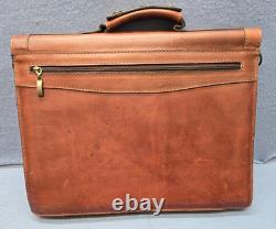 Vintage Rare Cypress Tequila Herrandura Locking Leather Briefcase Brown No strap