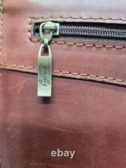 Vintage Rare Cypress Tequila Herrandura Locking Leather Briefcase Brown No strap