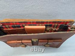 Vintage Rare Cypress Tequila Herrandura Locking Leather Briefcase Brown No strap